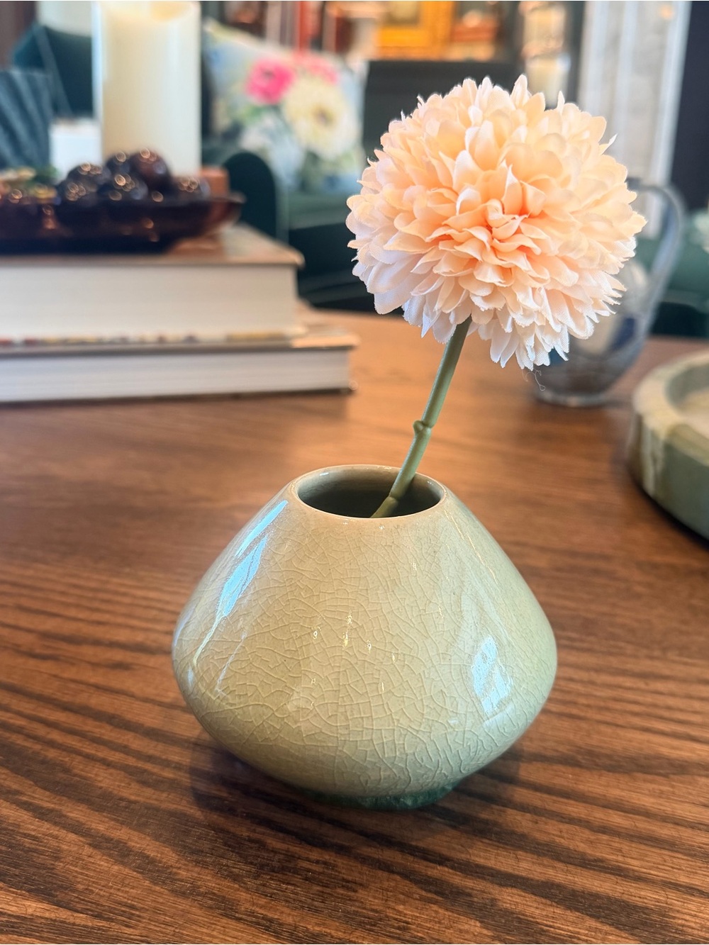 Very Rare Signed 1930’s Thai Celadon Bud Vase